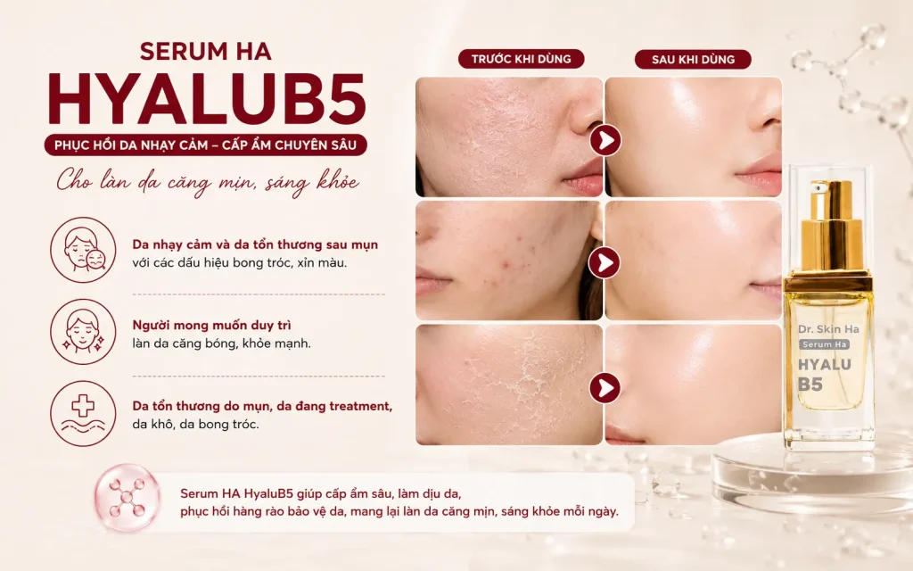 Serum HA HyaluB5 cho da nhạy cảm phục hồi