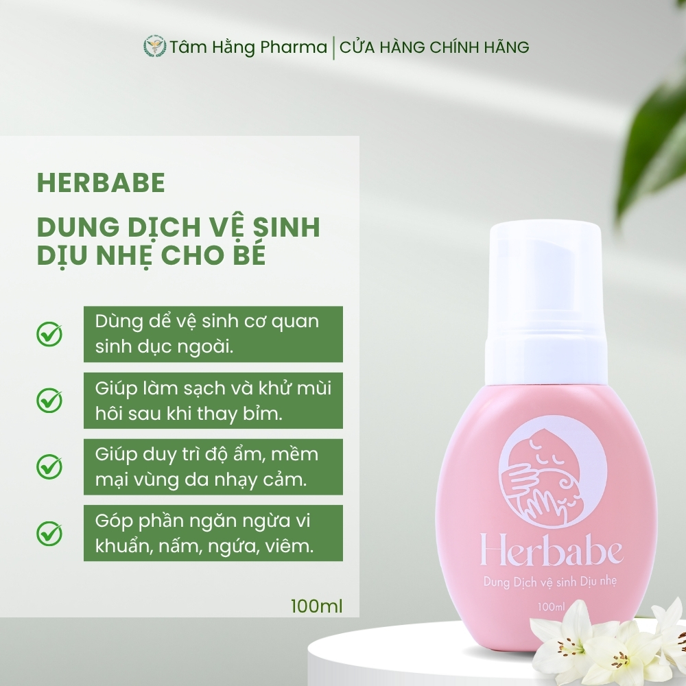 Herbabe – Dung dịch vệ sinh dịu nhẹ cho bé