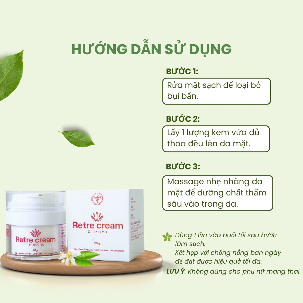 Kem mờ nám, sáng da RETRE CREAM