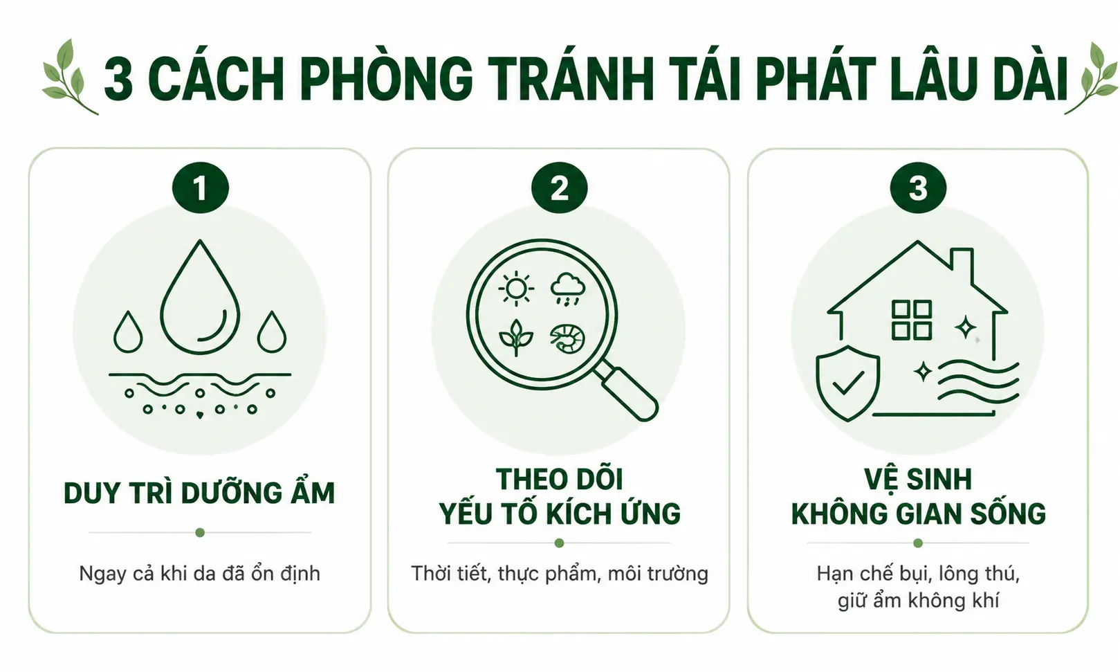 Cách phòng tránh tái phát viêm da cơ địa