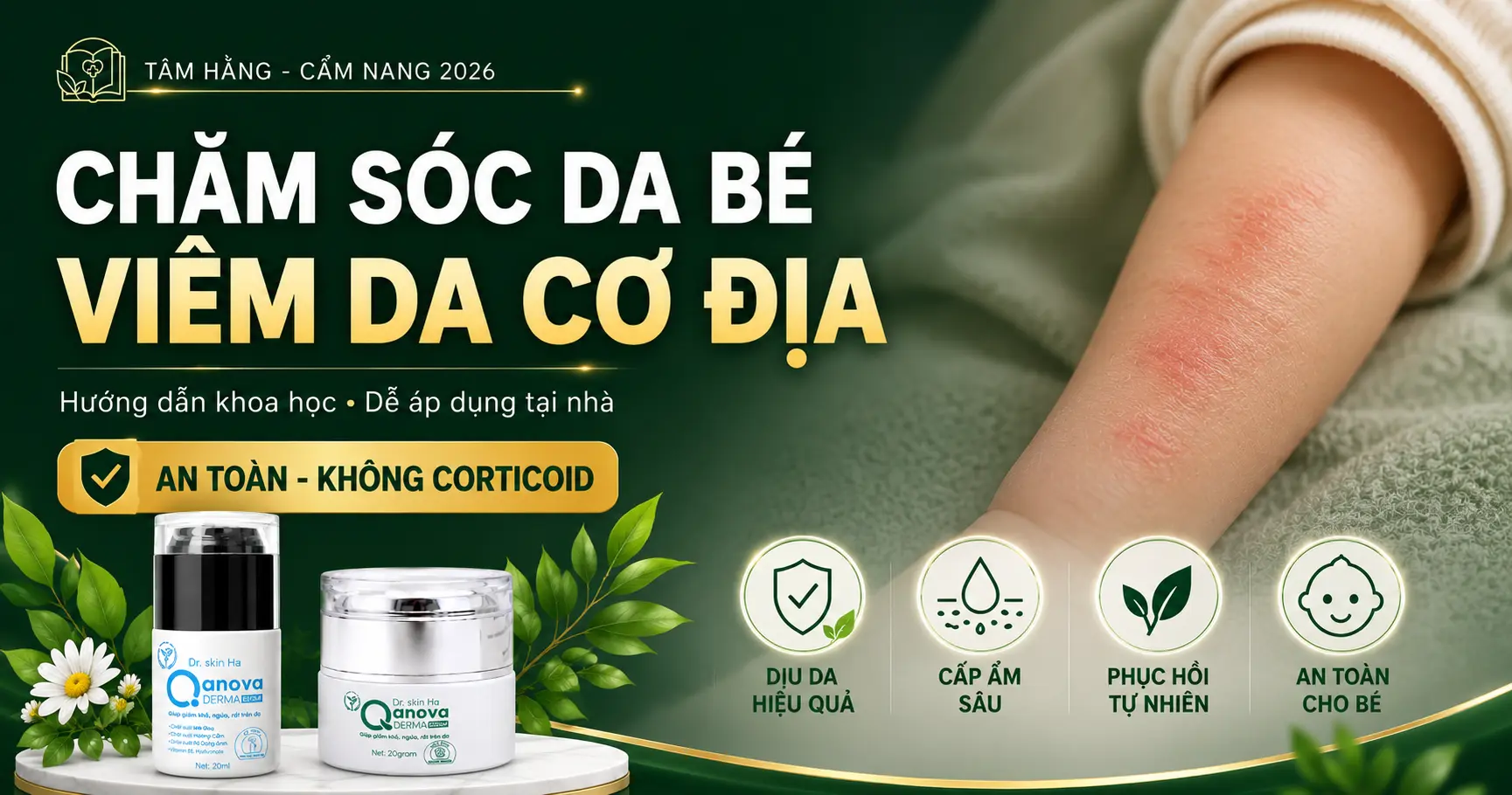 Chăm sóc bé bị viêm da cơ địa