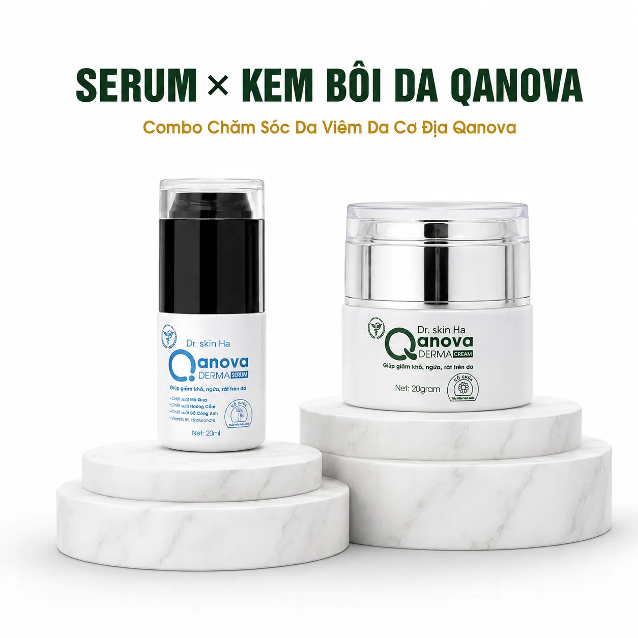 Combo Chăm Sóc Da Viêm Da Cơ Địa Qanova
