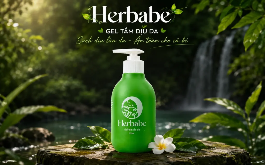 Gel Tắm Dịu Da Herbabe — Giải Pháp Dịu Nhẹ Cho Da Mẩn Ngứa, Rôm Sảy Của Bé