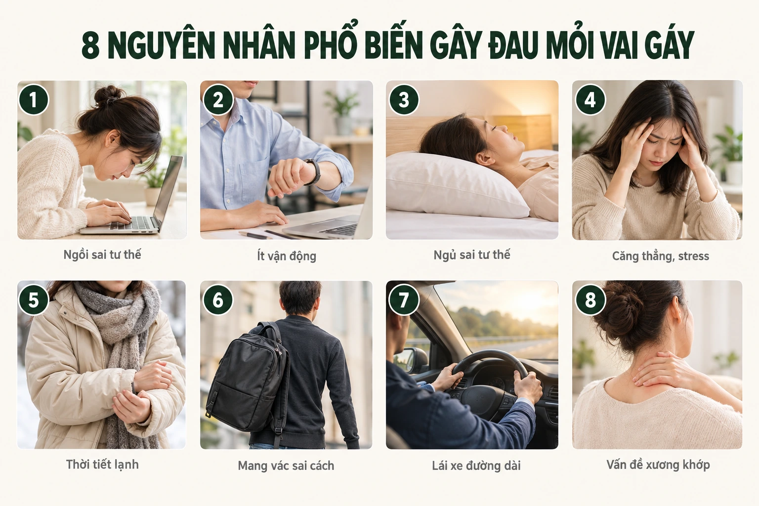 Nguyên nhân chính dẫn đến đau mỏi vai gáy 