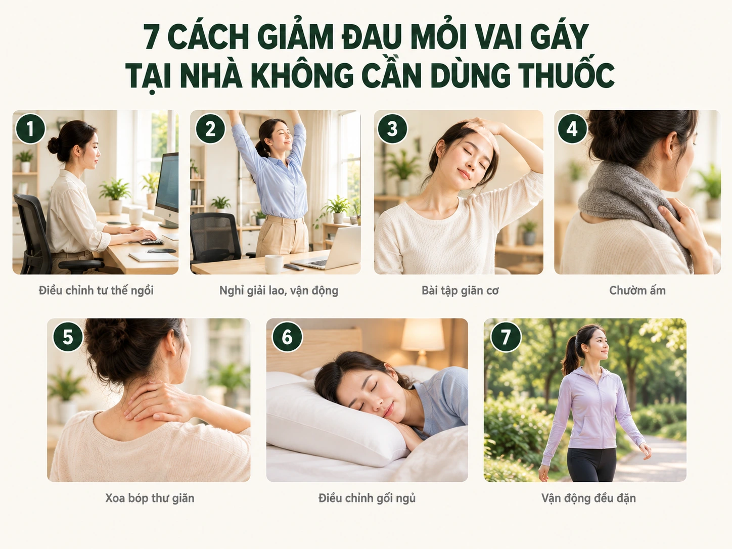 7 cách giảm đau mỏi vay gáy tại nhà 