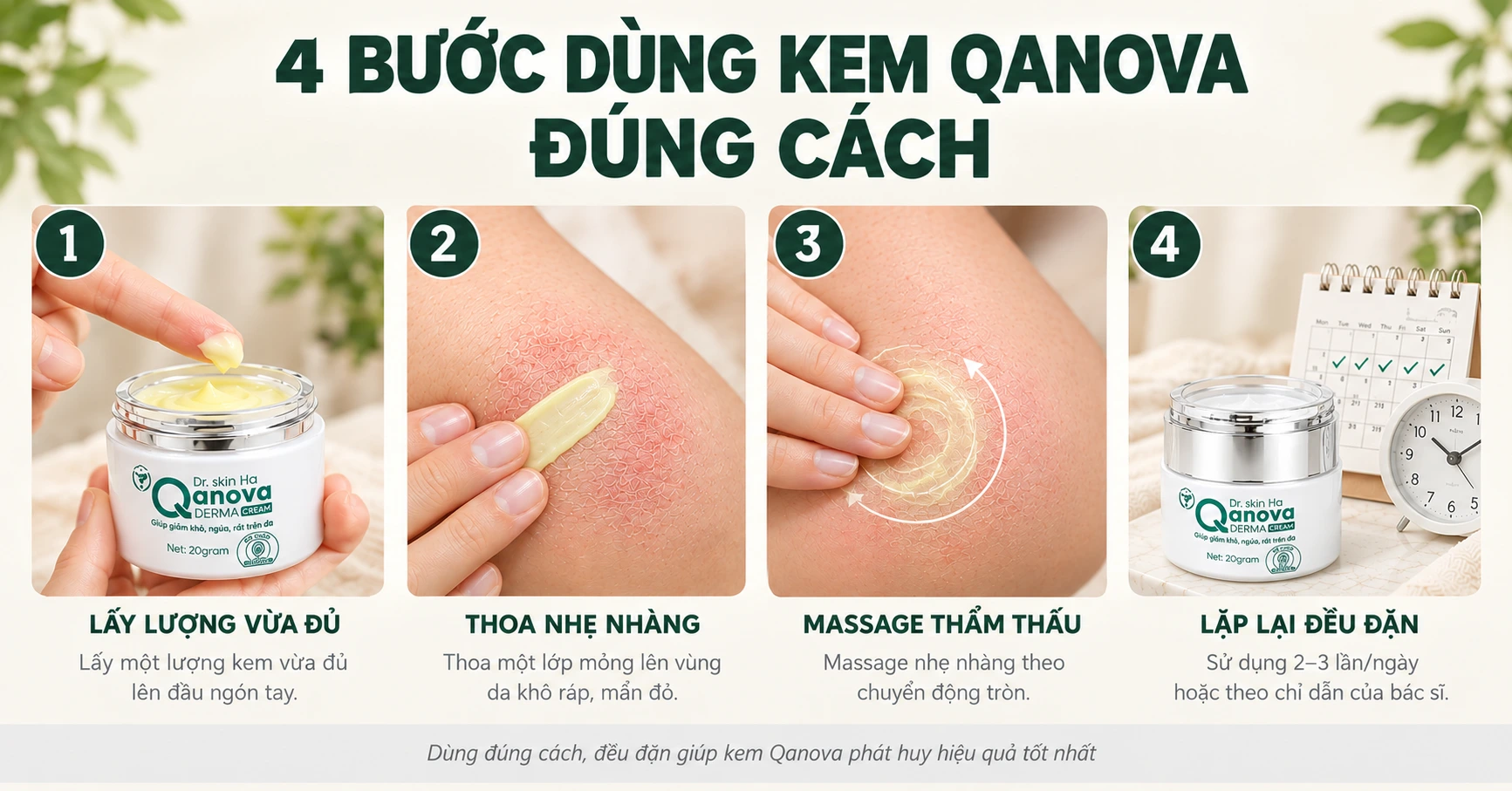 Hướng dẫn sử dụng kem Qanova đúng cách để đạt hiệu quả tốt nhất 
