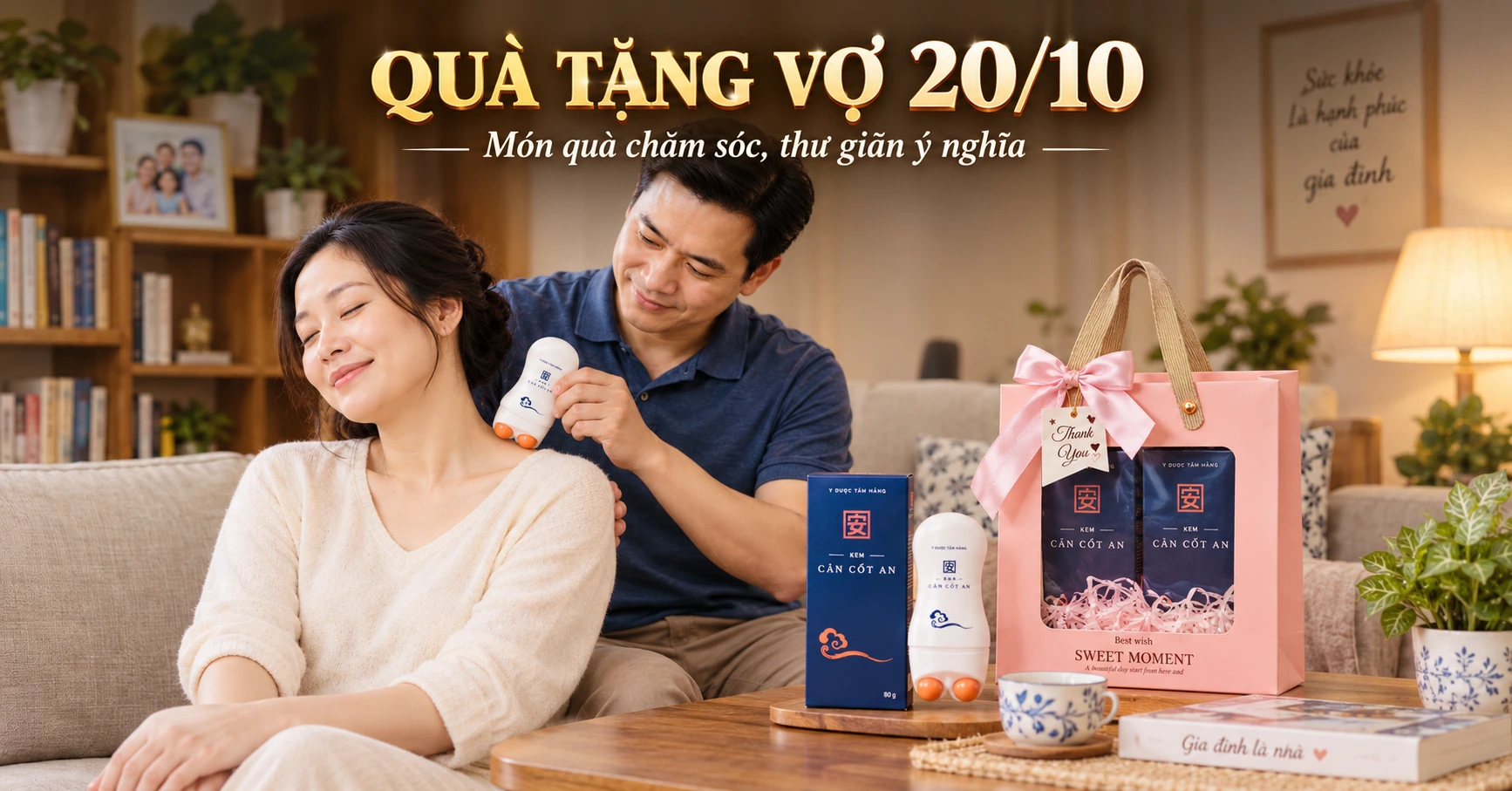Qùa tặng vợ 20/10 - kem vai gáy Cân cốt an