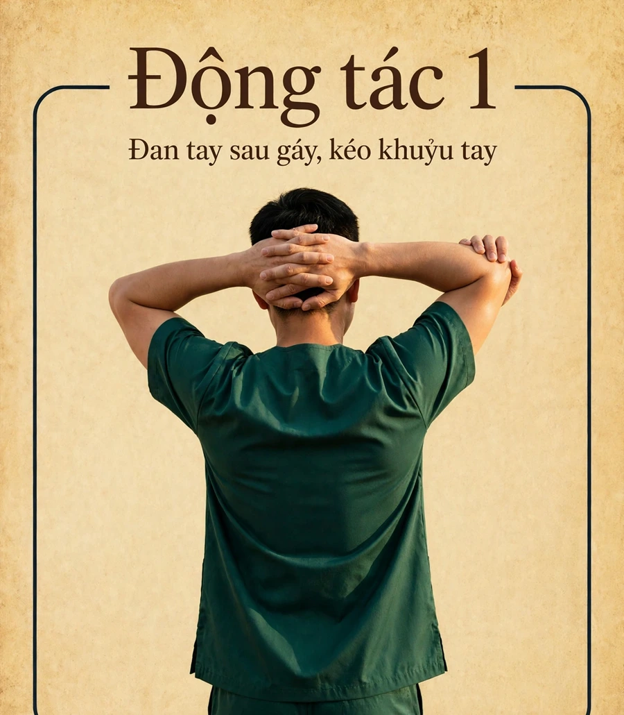 3 động tác tốt cho cổ vai gáy